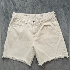 AG Ex-Boyfriend High Waist Raw Hem Denim Shorts size 32